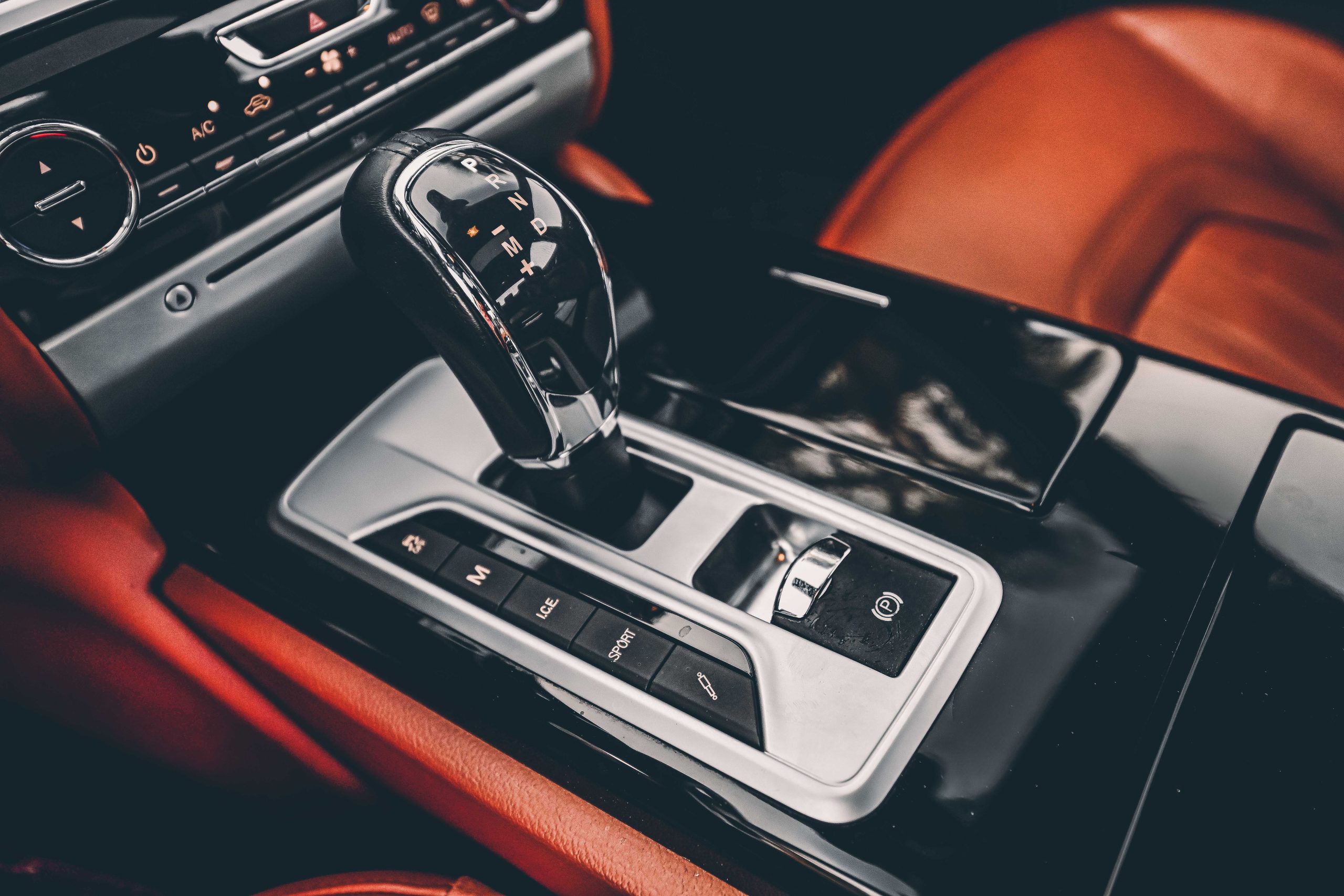 Close-up of a luxury car dashboard