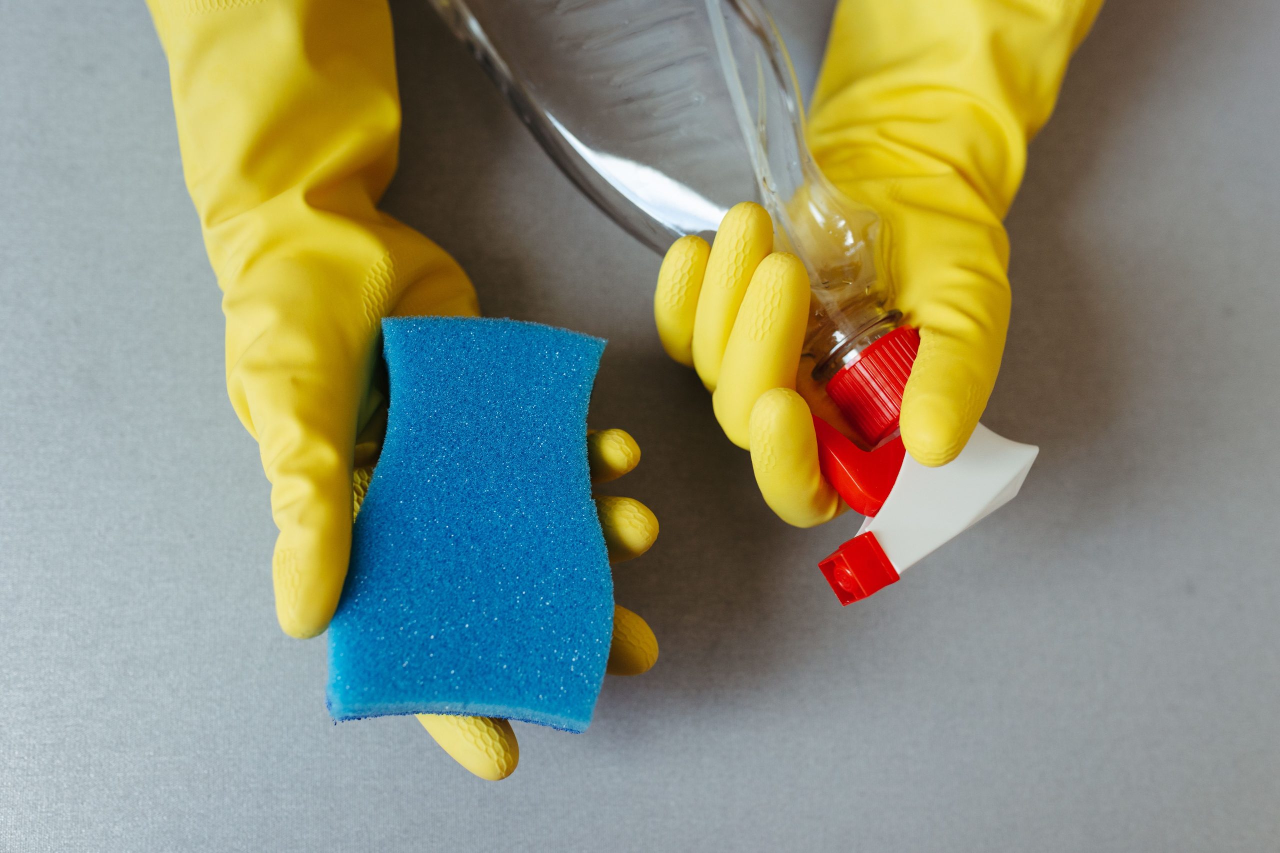 Close-up of cleaning supplies